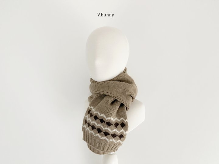 V Bunny - Korean Children Fashion - #designkidswear - Stripe Pattern Muffler - 8