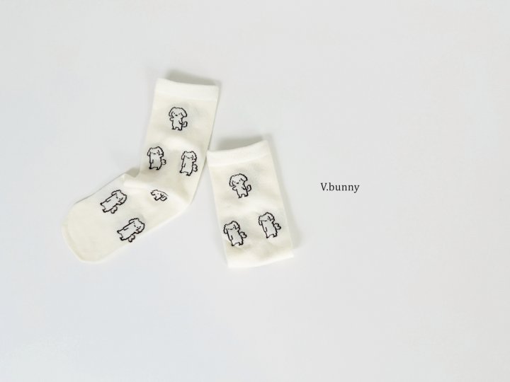 V Bunny - Korean Children Fashion - #discoveringself - Line Dog Socks Set - 9