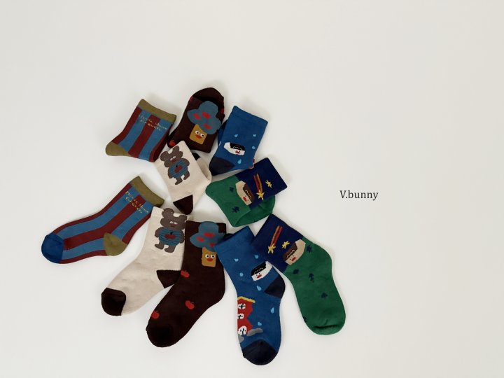 V Bunny - Korean Children Fashion - #discoveringself - Shooting Star Socks Set - 5
