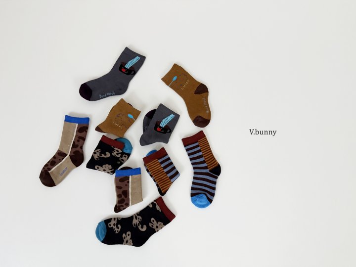 V Bunny - Korean Children Fashion - #designkidswear - Leo Socks Set - 4