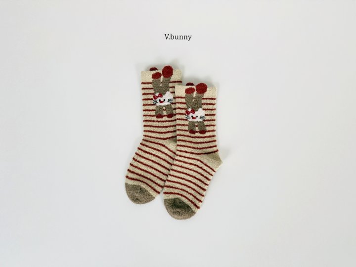 V Bunny - Korean Children Fashion - #designkidswear - Cat Socks Set - 4