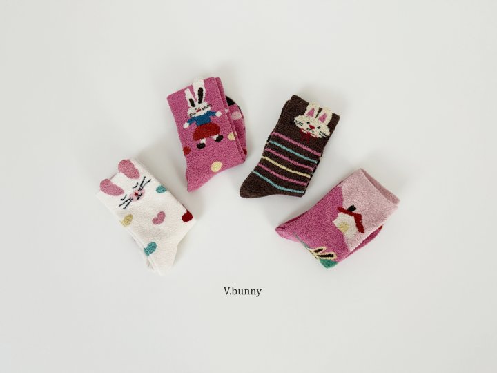 V Bunny - Korean Children Fashion - #discoveringself - Alto Socks Set - 3