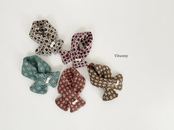 V Bunny - Korean Children Fashion - #discoveringself - Argyle Muffler - 3