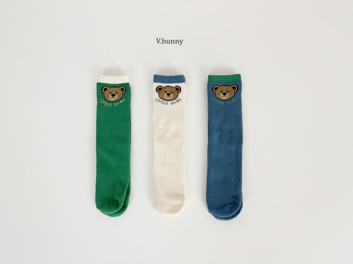 V Bunny - Korean Children Fashion - #discoveringself - Smile Bear Socks Set
