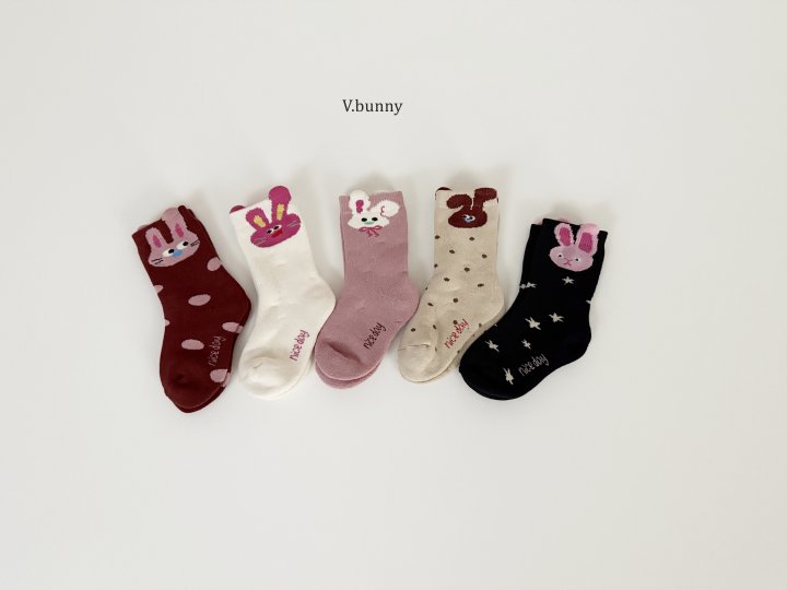 V Bunny - Korean Children Fashion - #fashionkids - Star Bunny Socks Set