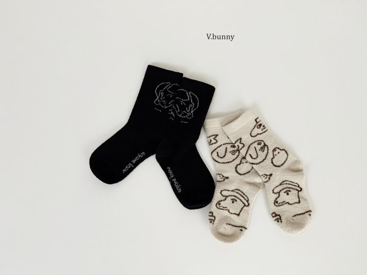 V Bunny - Korean Children Fashion - #fashionkids - Cood Socks Set - 9