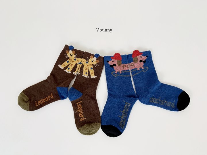 V Bunny - Korean Children Fashion - #fashionkids - Coach Socks Set - 8