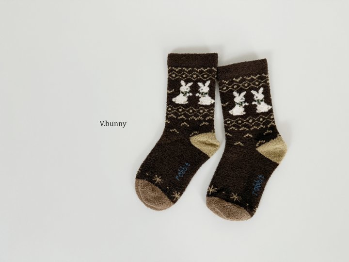 V Bunny - Korean Children Fashion - #fashionkids - Jacquard Socks Set - 6