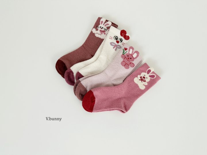 V Bunny - Korean Children Fashion - #fashionkids - Bunny Socks Set - 2