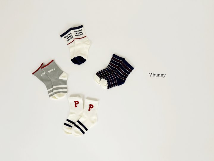 V Bunny - Korean Children Fashion - #fashionkids - Mei Mei Socks Set - 2