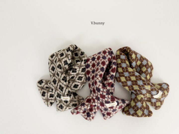 V Bunny - Korean Children Fashion - #discoveringself - Argyle Muffler - 4