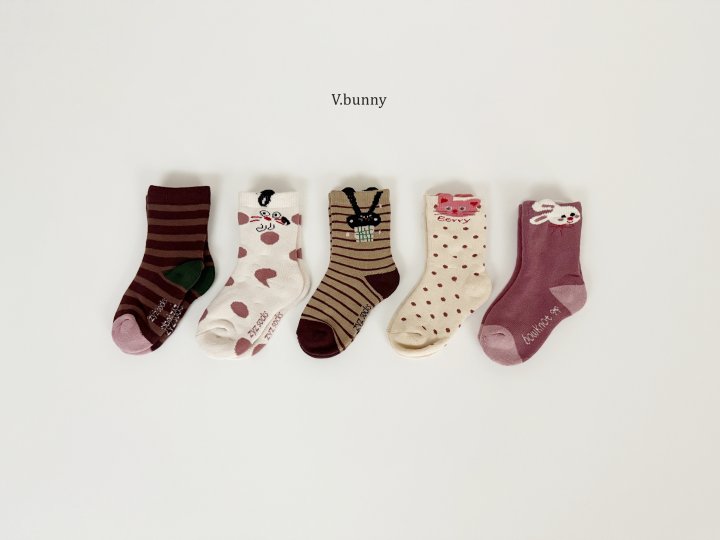 V Bunny - Korean Children Fashion - #kidsshorts - Berry Dot Socks Set