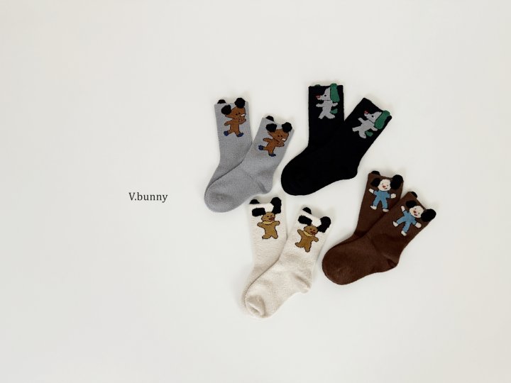V Bunny - Korean Children Fashion - #kidsshorts - Fody Socks Set - 11