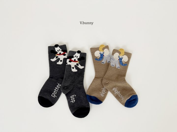 V Bunny - Korean Children Fashion - #kidsshorts - Coach Socks Set - 9