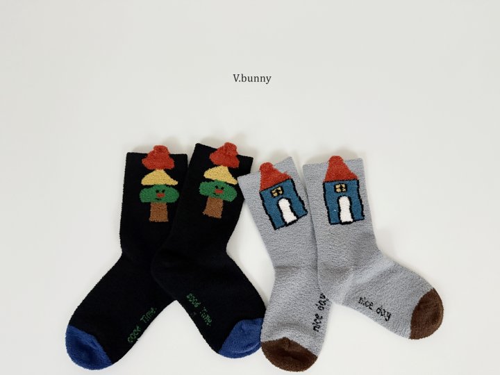 V Bunny - Korean Children Fashion - #kidsshorts - Spaceship Socks Set - 8