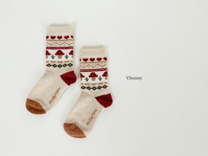 V Bunny - Korean Children Fashion - #kidsshorts - Jacquard Socks Set - 7