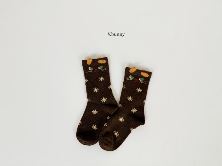 V Bunny - Korean Children Fashion - #kidsshorts - Cat Socks Set - 6