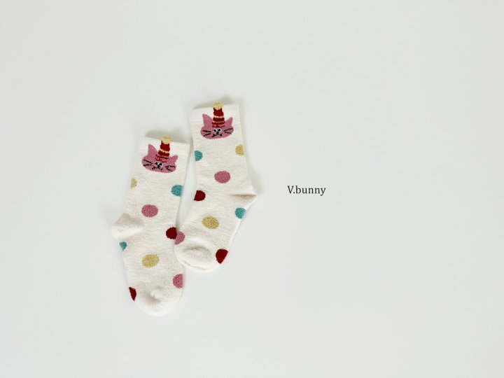 V Bunny - Korean Children Fashion - #fashionkids - Bunny Choco Socks Set - 4