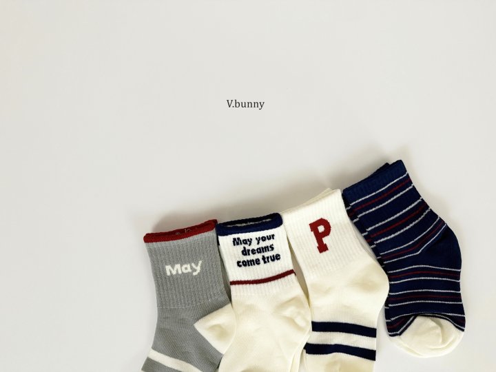 V Bunny - Korean Children Fashion - #kidsshorts - Mei Mei Socks Set - 3