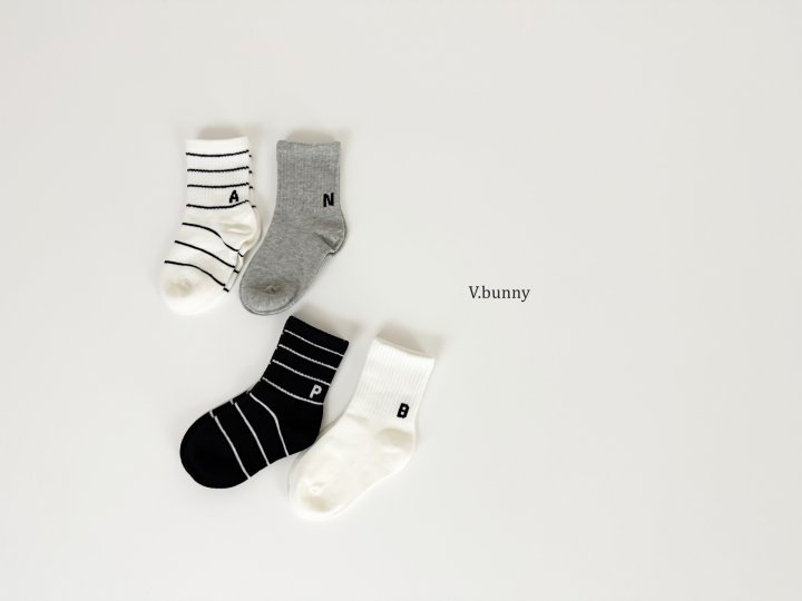 V Bunny - Korean Children Fashion - #kidsshorts - NBP Socks Set - 2