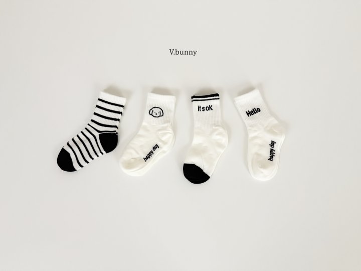 V Bunny - Korean Children Fashion - #kidsshorts - It's Okay Socks Set