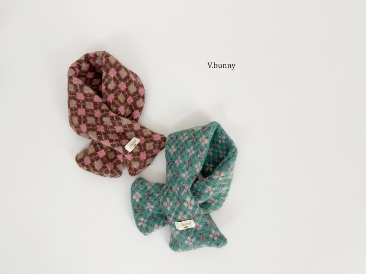 V Bunny - Korean Children Fashion - #kidsshorts - Argyle Muffler - 5