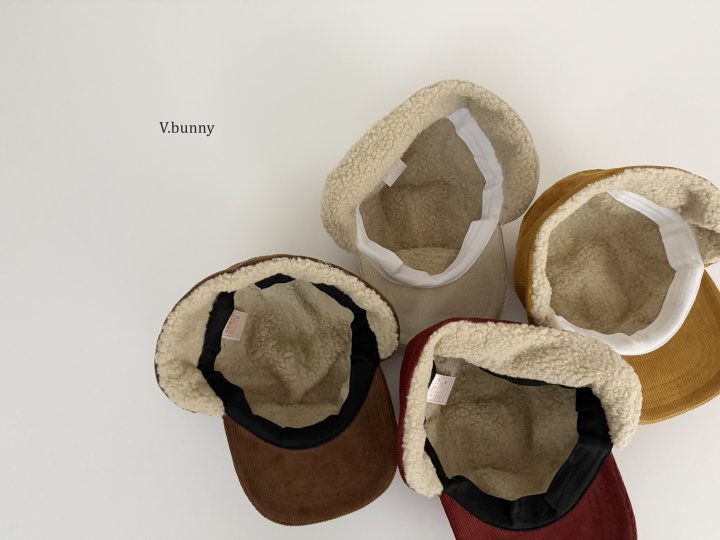 V Bunny - Korean Children Fashion - #kidsshorts - Corduroy Earflap Cap - 6