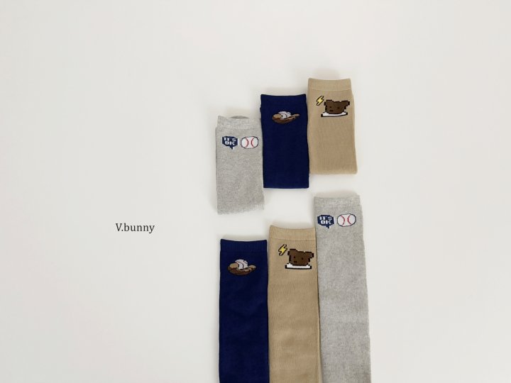 V Bunny - Korean Children Fashion - #kidsshorts - Glove Ball Socks Set - 5