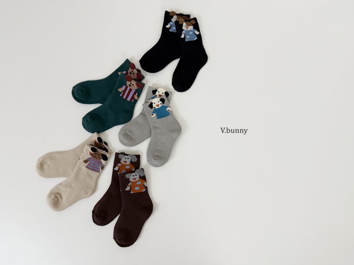 V Bunny - Korean Children Fashion - #kidsstore - Pados Socks Set - 10