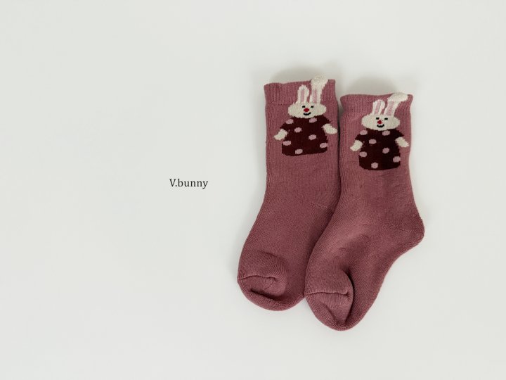 V Bunny - Korean Children Fashion - #kidsstore - One-piece Socks Set - 5