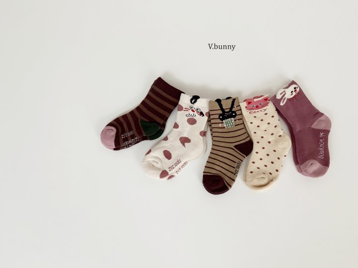 V Bunny - Korean Children Fashion - #kidsstore - Berry Dot Socks Set - 2