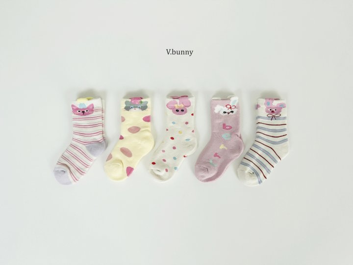 V Bunny - Korean Children Fashion - #kidsstore - Dago Socks Set