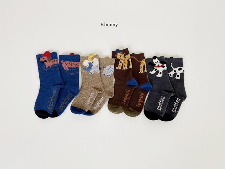 V Bunny - Korean Children Fashion - #kidsstore - Coach Socks Set - 10