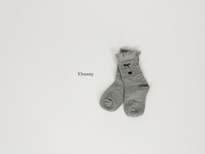 V Bunny - Korean Children Fashion - #kidsstore - Heart Socks Set - 7