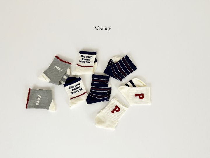 V Bunny - Korean Children Fashion - #kidsshorts - Mei Mei Socks Set - 4