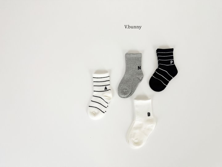 V Bunny - Korean Children Fashion - #kidsstore - NBP Socks Set - 3