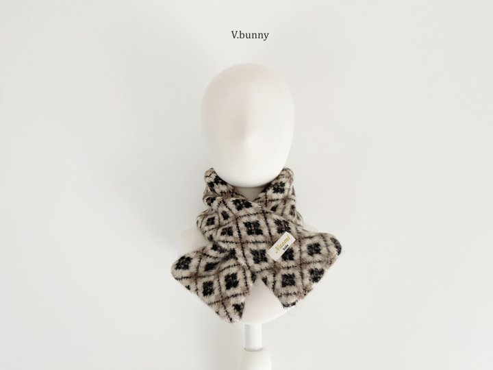 V Bunny - Korean Children Fashion - #kidsstore - Argyle Muffler - 6