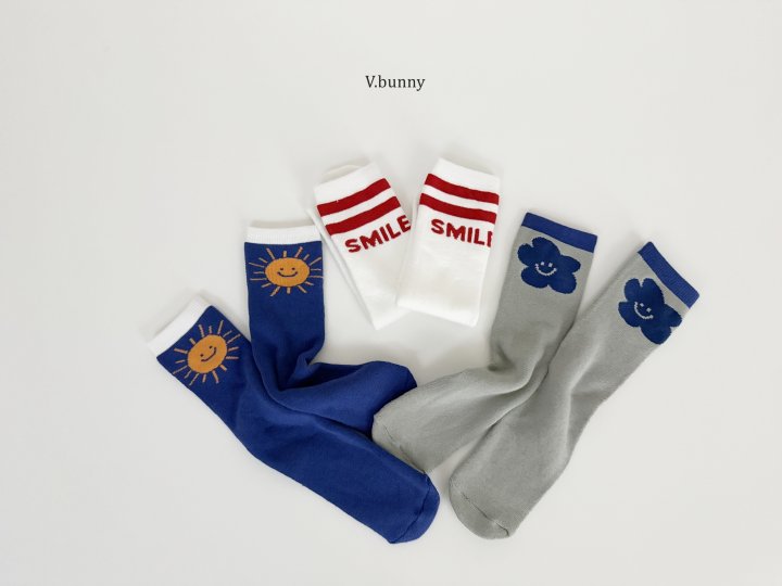 V Bunny - Korean Children Fashion - #kidsstore - Sun Socks Set - 7
