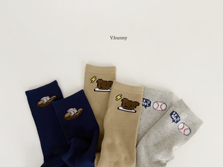 V Bunny - Korean Children Fashion - #kidsstore - Glove Ball Socks Set - 6