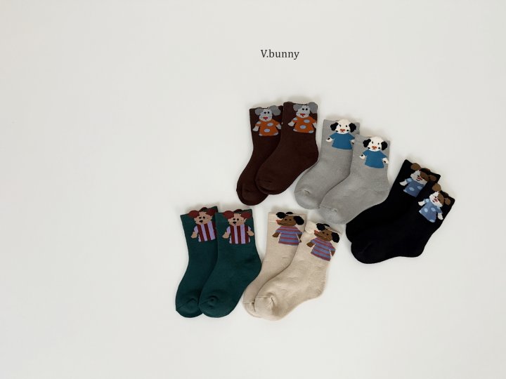 V Bunny - Korean Children Fashion - #kidzfashiontrend - Pados Socks Set - 11