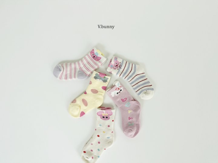 V Bunny - Korean Children Fashion - #kidzfashiontrend - Dago Socks Set - 2