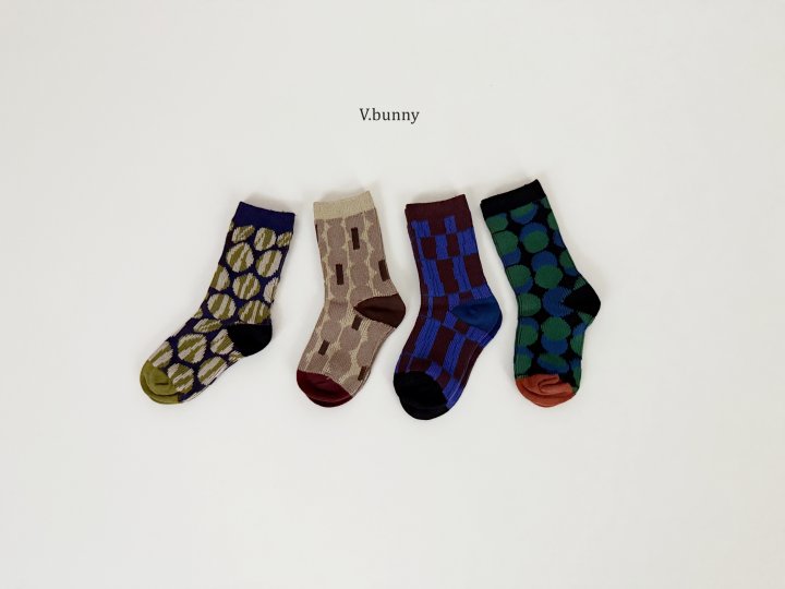 V Bunny - Korean Children Fashion - #kidzfashiontrend - Mirror Ball Socks Set