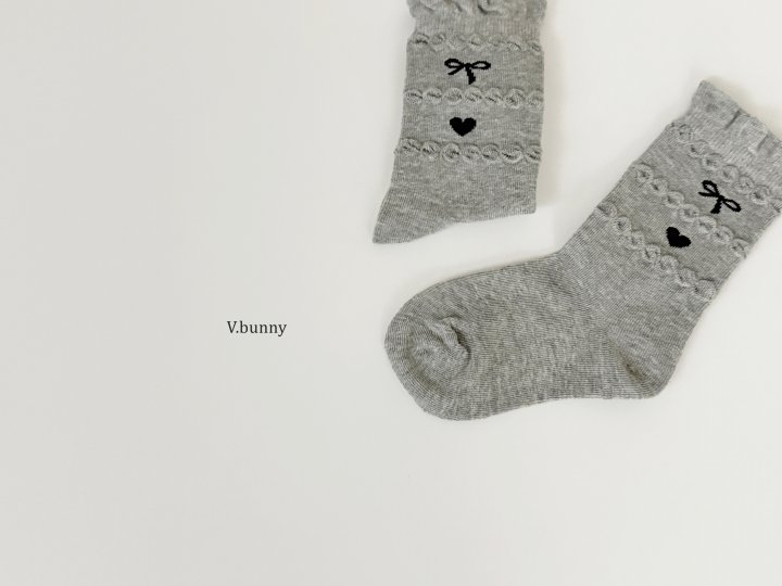 V Bunny - Korean Children Fashion - #kidzfashiontrend - Heart Socks Set - 8