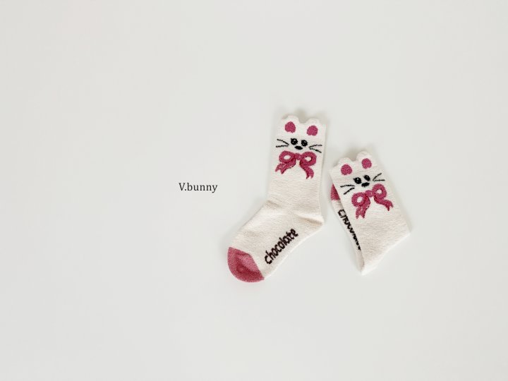 V Bunny - Korean Children Fashion - #kidzfashiontrend - Bunny Choco Socks Set - 6