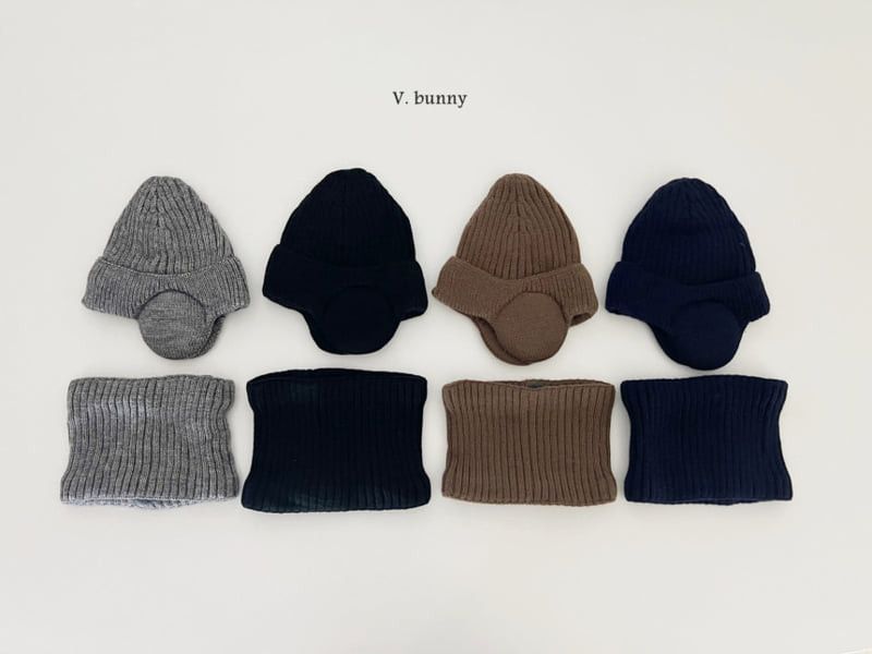 V Bunny - Korean Children Fashion - #kidzfashiontrend - Warmer Beanie Set