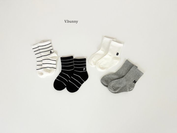 V Bunny - Korean Children Fashion - #kidsstore - NBP Socks Set - 4