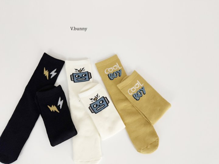 V Bunny - Korean Children Fashion - #kidzfashiontrend - Cool Boy Socks Set - 2