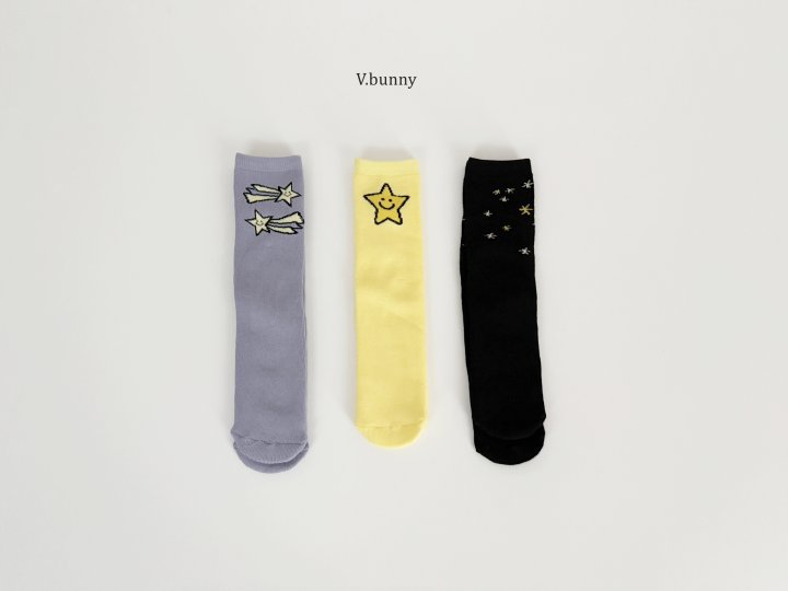 V Bunny - Korean Children Fashion - #kidzfashiontrend - Shooting Star Socks Set