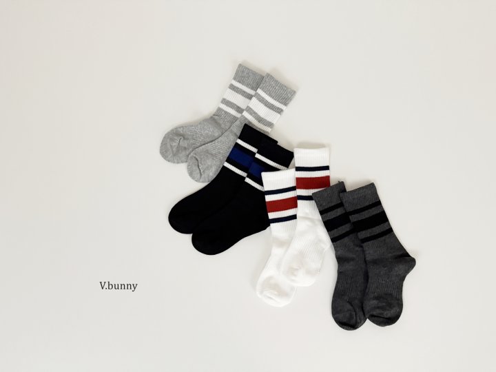 V Bunny - Korean Children Fashion - #littlefashionista - James Socks Set - 2