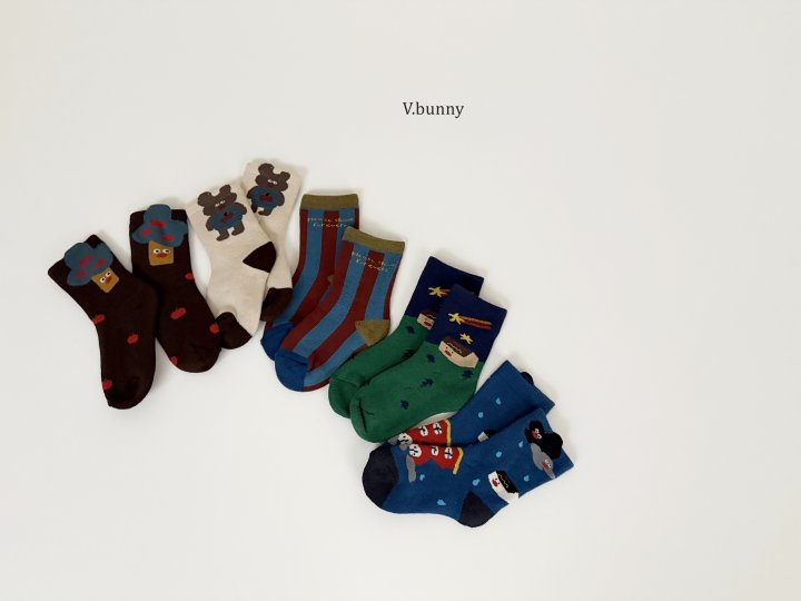 V Bunny - Korean Children Fashion - #littlefashionista - Shooting Star Socks Set - 11